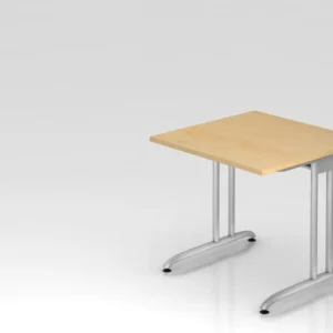 Bureau Hammerbacher pied C 80x80cm érable passe-câbles horizontal hauteur de travail 72 cm VBS08/3/S choisir à bas prix