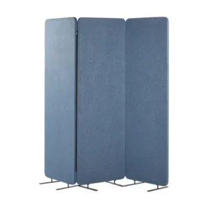 Séparateur acoustique 3 panneaux 184 x 184 cm bleu STANDI Surface anti-reflets
