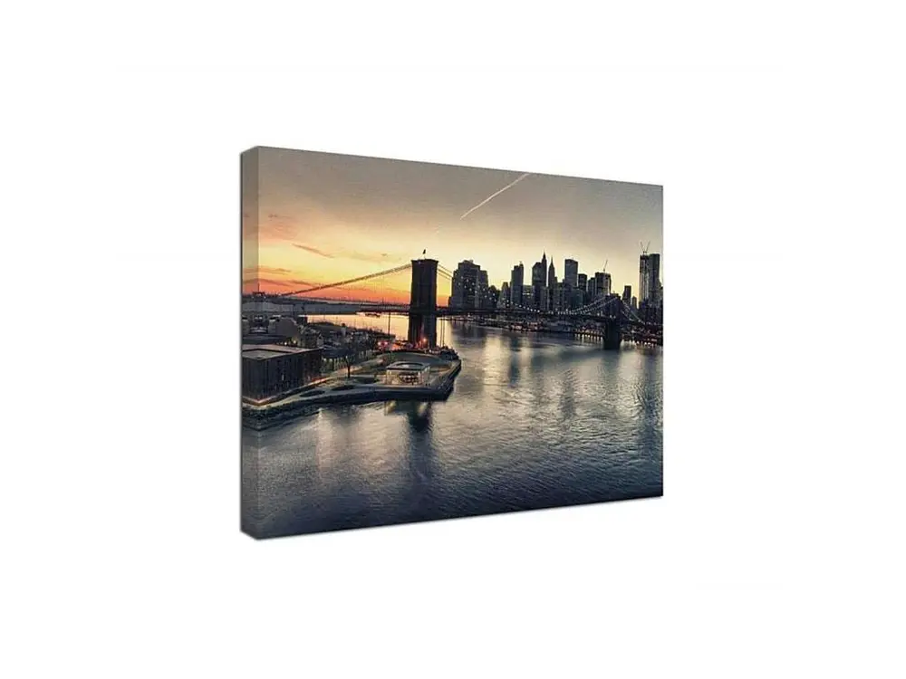 Tableau pont de brooklyn à récent york - 70 x 50 cm avec moteur électrique