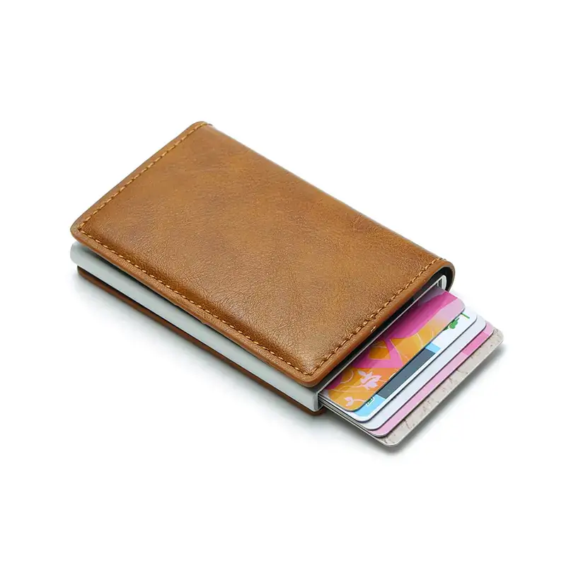 Bloc-notes mural Porte-cartes de crédit pour hommes Porte-cartes bancaires Cuir - Cuir végétalien - Importé