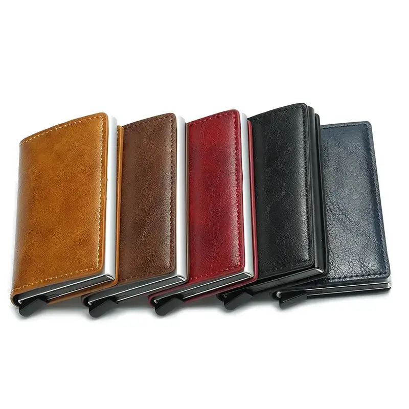 Bloc-notes mural Porte-cartes de crédit pour hommes Porte-cartes bancaires Cuir - Cuir végétalien - Importé