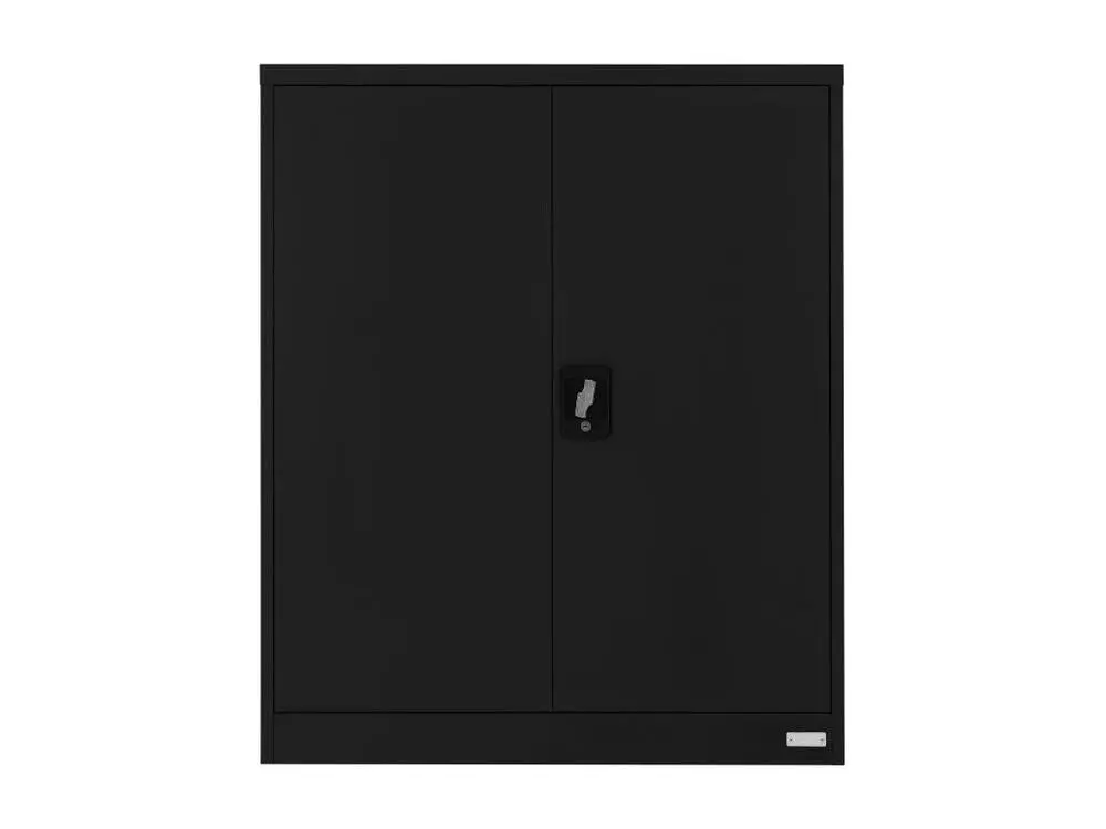 3 Armoires bureau en acier noir meuble à dossiers portes battantes 90x40x109 cm | Livraison Rapide