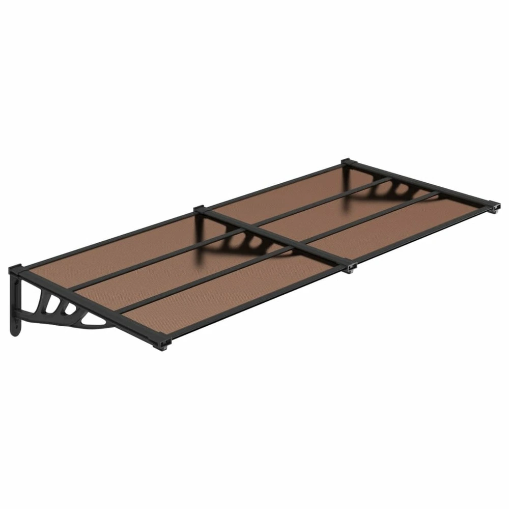 Auvent de porte noir 152,5x90 cm lexan