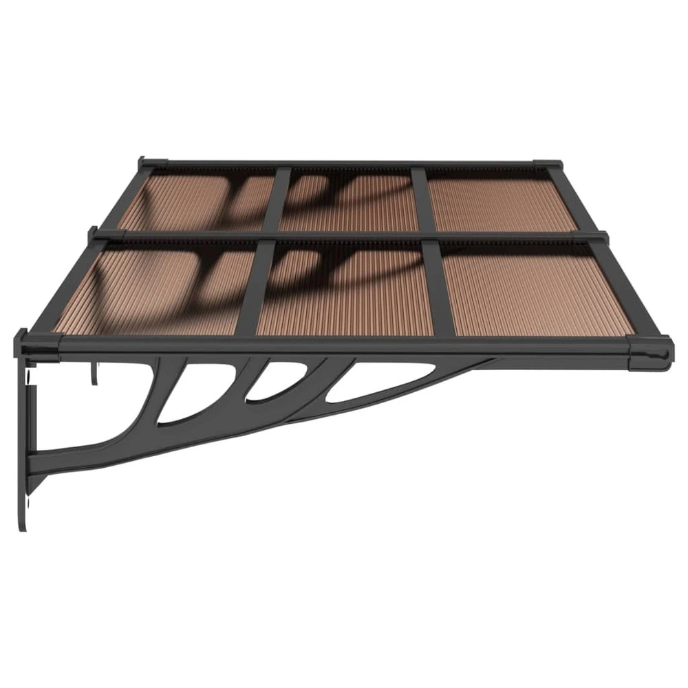 Auvent de porte noir 152,5x90 cm lexan