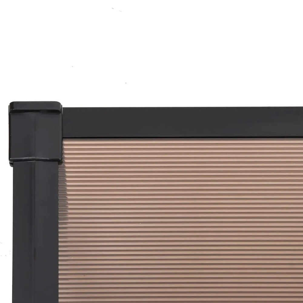 Auvent de porte noir 152,5x90 cm lexan