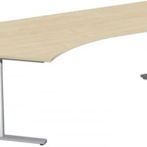 bureau geramöbel 135° gauche rigide panneau de base C en option 2166x1130x720 érable/argent N-648315-AS se procurer à bas...