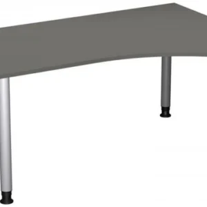 Bureau PC geramöbel droit réglable en hauteur 1600x1000x680-820 graphite/argent N-657311-GS se procurer à bas prix