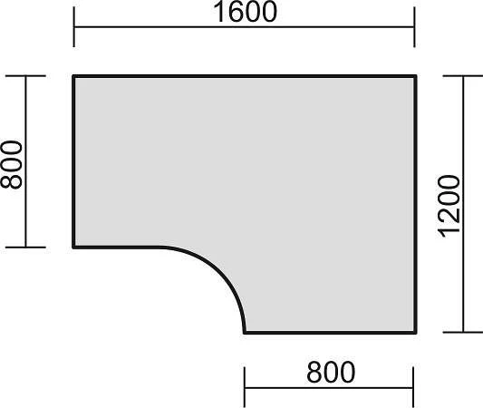Bureau PC geramöbel droit réglable en hauteur 1600x1200x680-820 graphite/argent N-657319-GS commander à bas prix
