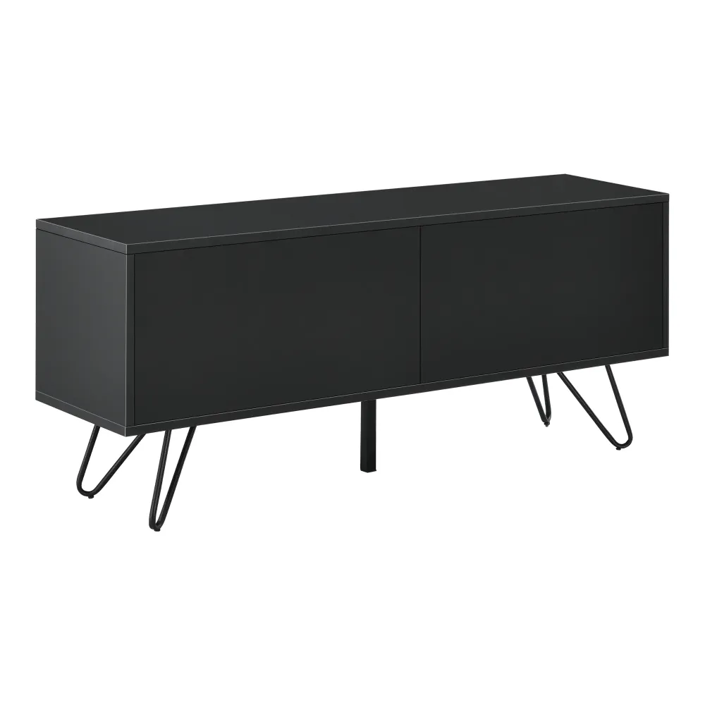 Commode stylée meuble de rangement pratique à 2 portes 47 x 110 x 30 cm noir 03_0006823
