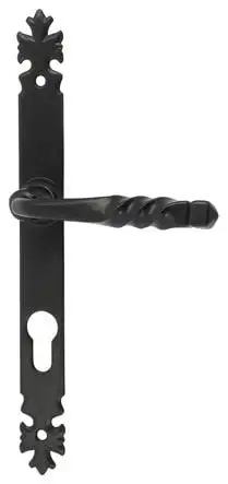 Ensemble sur plaque étroite Armorique Fer shérardisé noir pour Bureau à domicile