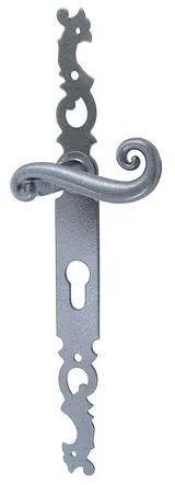 Ensemble sur plaque étroite Cévennes Fer shérardisé gris patiné Set d'organisation 5 pièces