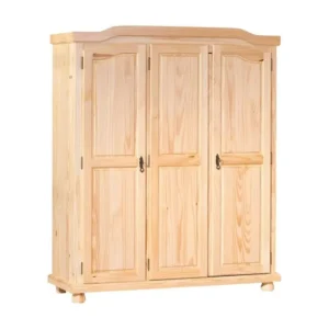 Organisateur de tiroir Armoire 3 Portes en Bois "Cardaillac" 150cm Naturel