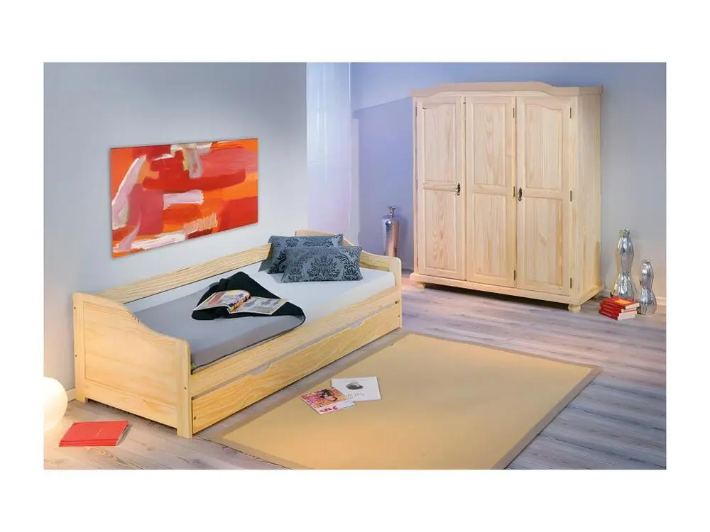 Organisateur de tiroir Armoire 3 Portes en Bois "Cardaillac" 150cm Naturel
