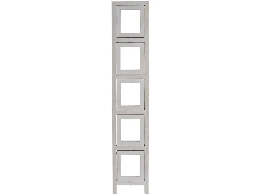 Organisateur de tiroir Paravent 4 panneaux blanc en bois avec porte photos 160x125cm PAR04030
