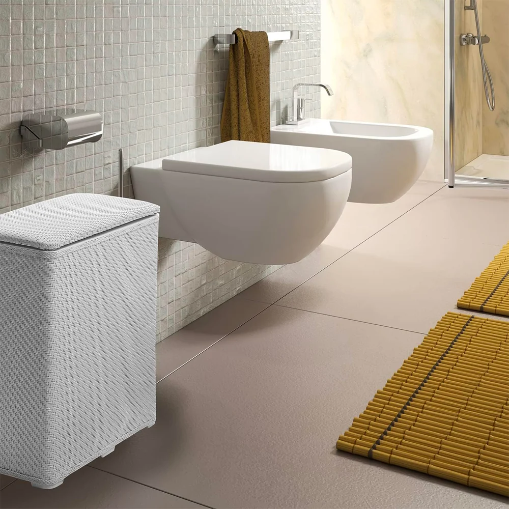 Portabiancheria Scatola "Ambrogio" Bianco Couleur assortie au bureau