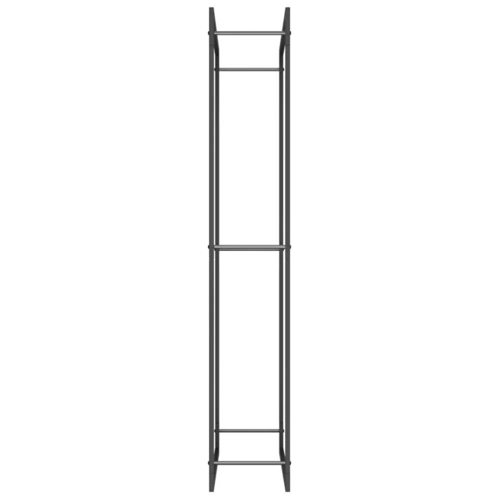 Portant de bois de chauffage mat 80 x 28 x 154 cm acier noir 02_0043751