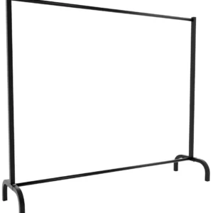 Portant à vêtements solide en métal noir – style industriel sans roulettes 150x38x120 cm 10_0008985