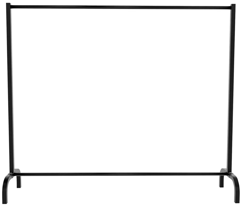 Portant à vêtements solide en métal noir – style industriel sans roulettes 150x38x120 cm 10_0008985