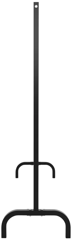 Portant à vêtements solide en métal noir – style industriel sans roulettes 150x38x120 cm 10_0008985