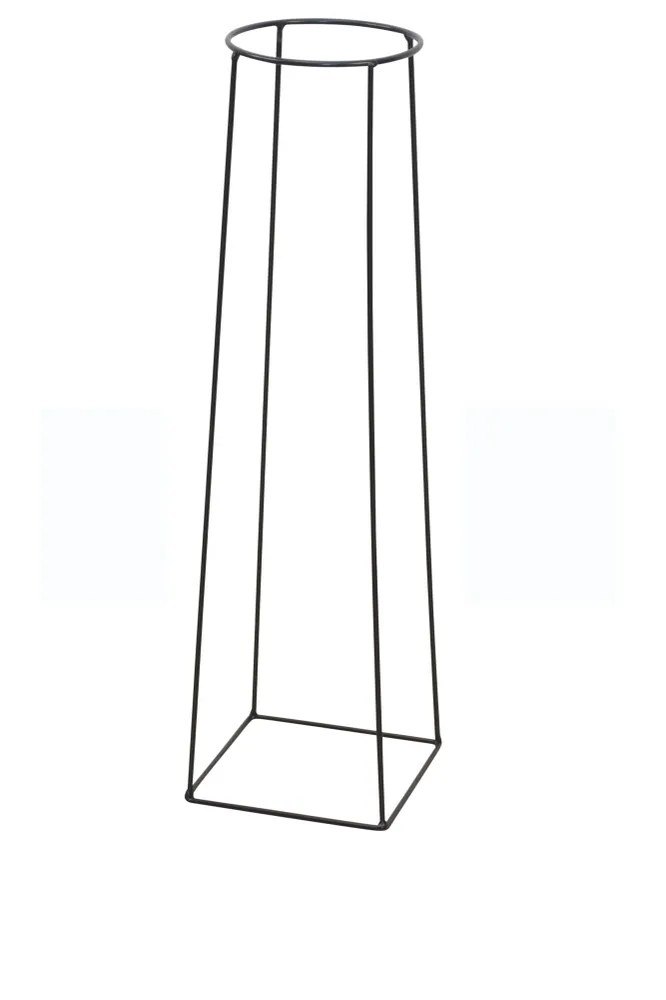 Porte-Pot Suspendu Actuel – Anneau en Fer Noir 20 x 20 x 72 cm DEC050071 pour Espace réduit