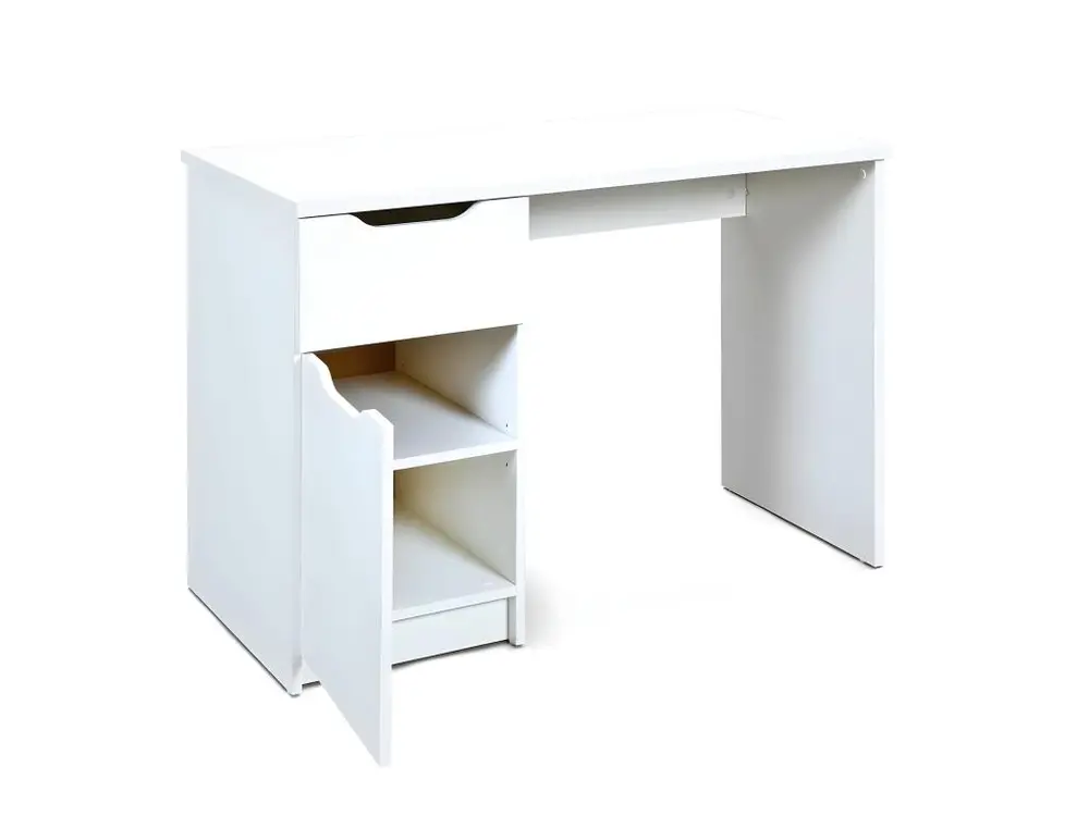 Range-câbles adhésif Bureau Design 1 Porte "Tilda" 115cm Blanc