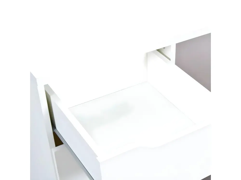 Range-câbles adhésif Bureau Design 1 Porte "Tilda" 115cm Blanc