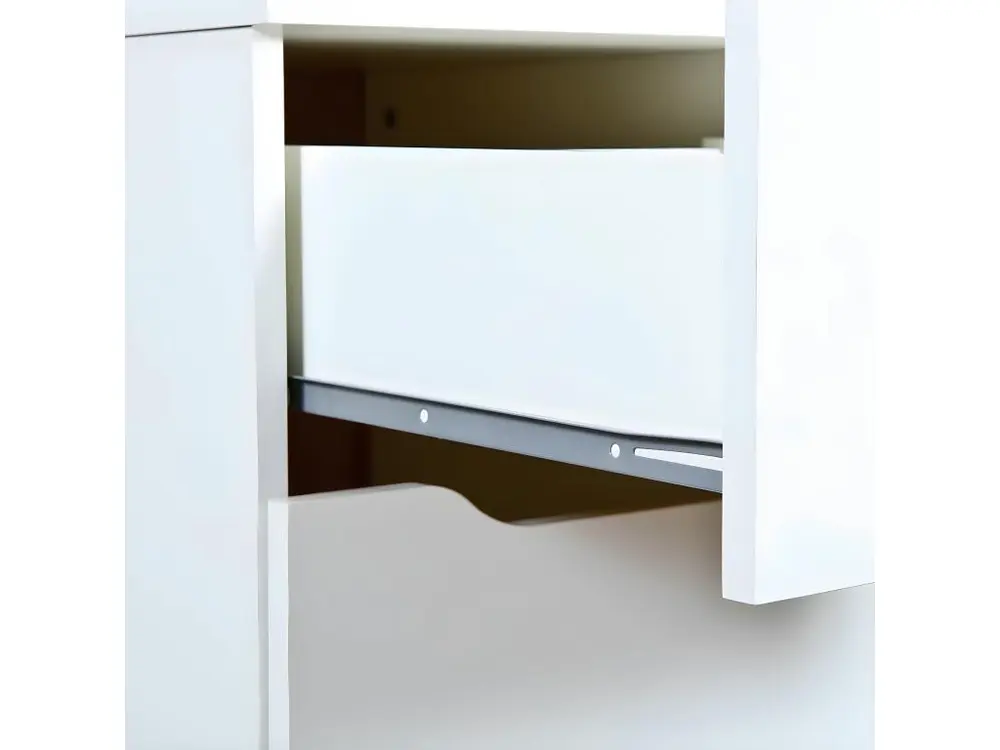 Range-câbles adhésif Bureau Design 1 Porte "Tilda" 115cm Blanc