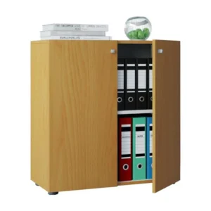 Trieur courrier Vandol Compact armoire de bureau avec 2 portes, imitation hêtre.