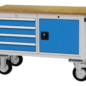 Établi mobile Bedrunka+Hirth profondeur 540 mm R 18-24 nombre de tiroirs : 4 nombre de portes battantes : 1 dimensions en...
