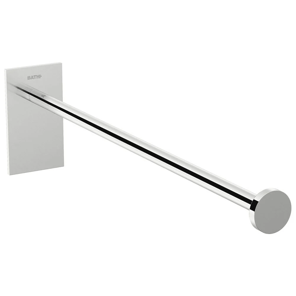 Porte-serviettes autocollant en laiton chromé de la collection 'Stick' par Cosmic - cm 4,5x30,9x8