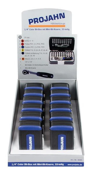 Présentoir Projahn 12xBit Box 33 pièces 4095 409512 prendre à bas prix
