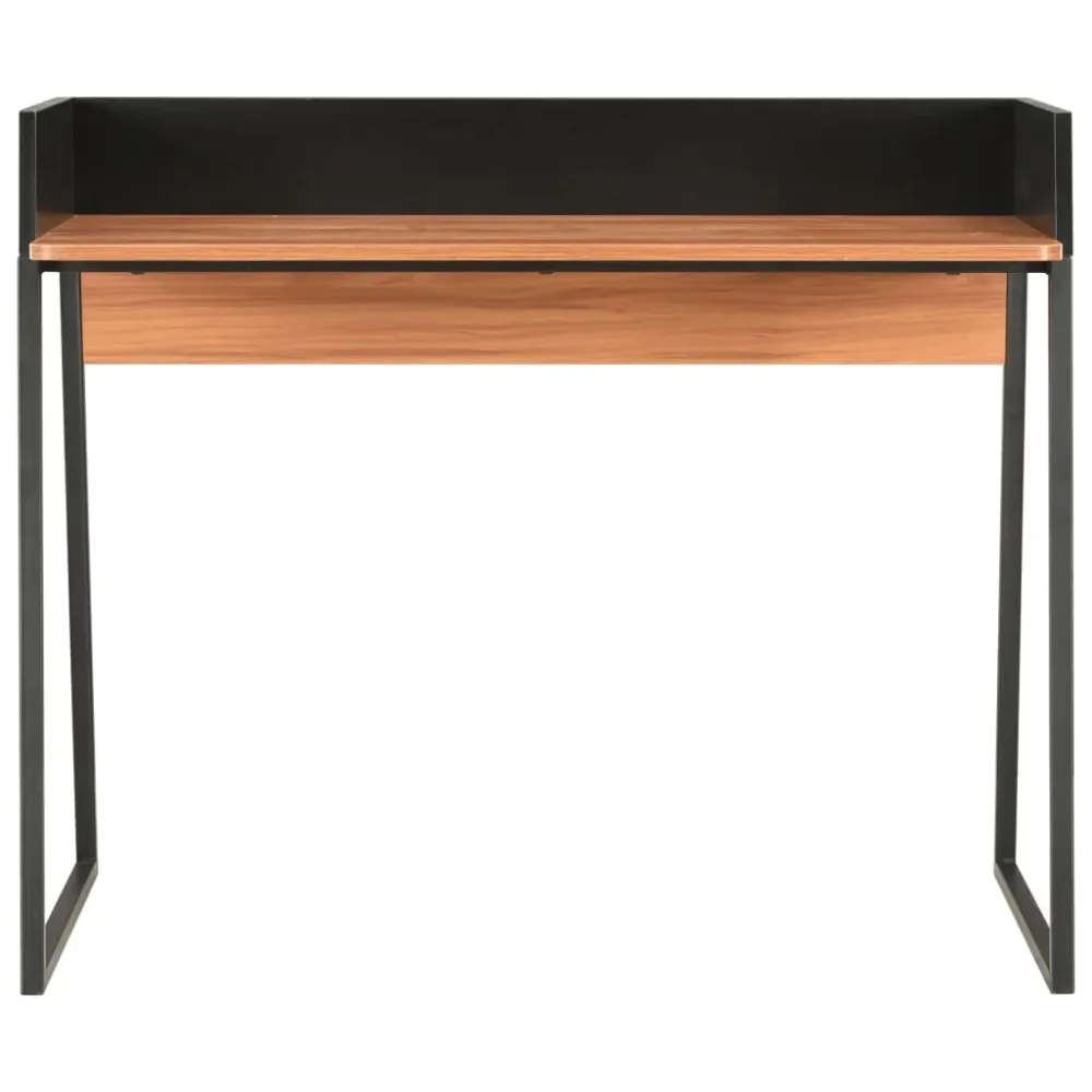 Bureau compact Bureau table poste de travail meuble d'ordinateur informatique étude et 90 x 60 x 88 cm noir 02_0023929