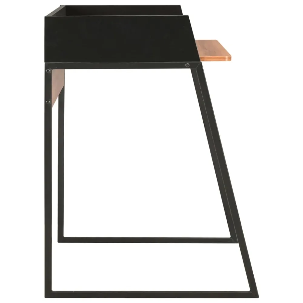 Bureau compact Bureau table poste de travail meuble d'ordinateur informatique étude et 90 x 60 x 88 cm noir 02_0023929