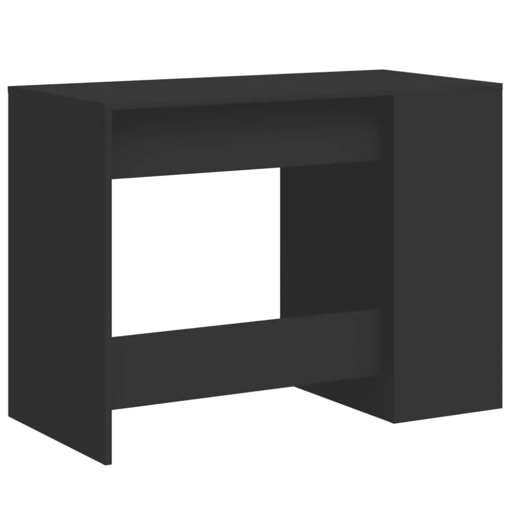 Bureau d'angle Bureau table poste de travail meuble d'ordinateur informatique étude 102 x 50 x 75 cm bois d'ingénierie noi...
