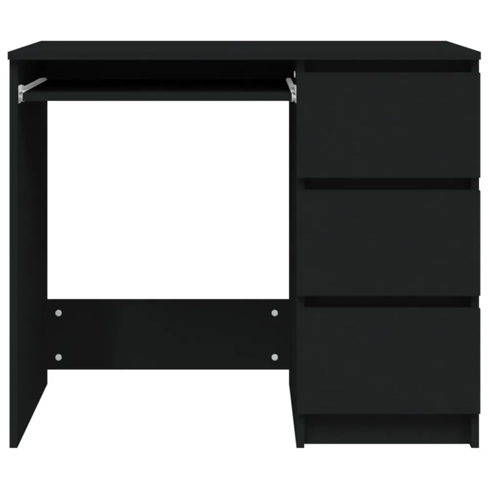 Bureau exécutif Bureau table poste de travail meuble d'ordinateur informatique étude 90 x 45 x 76 cm bois d’ingénierie noi...