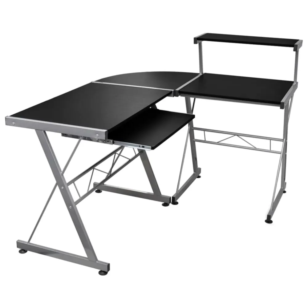 Bureau exécutif Bureau table poste de travail meuble d'ordinateur informatique étude d'ordinateur d'angle 132 x 112 x 99cm...