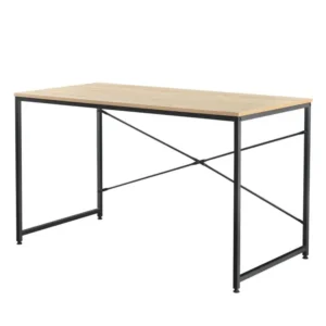 Bureau poste de travail ordinateur table MDF 120 cm sable et noir 03_0003511