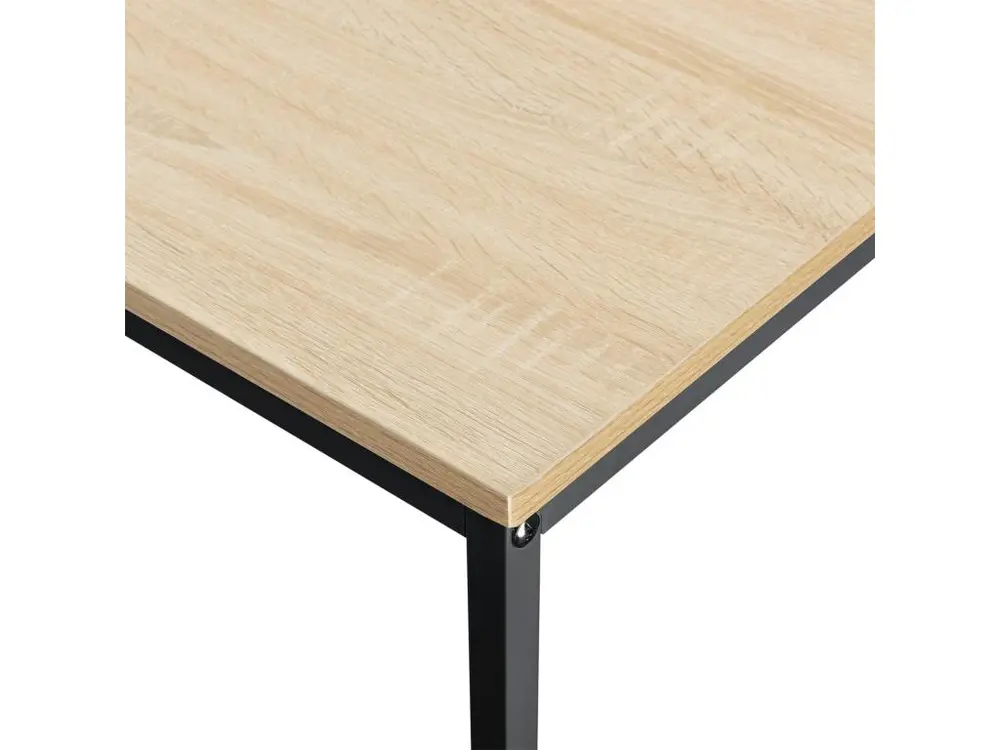 Bureau poste de travail ordinateur table MDF 120 cm sable et noir 03_0003511