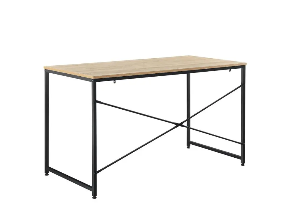 Bureau poste de travail ordinateur table MDF 120 cm sable et noir 03_0003511