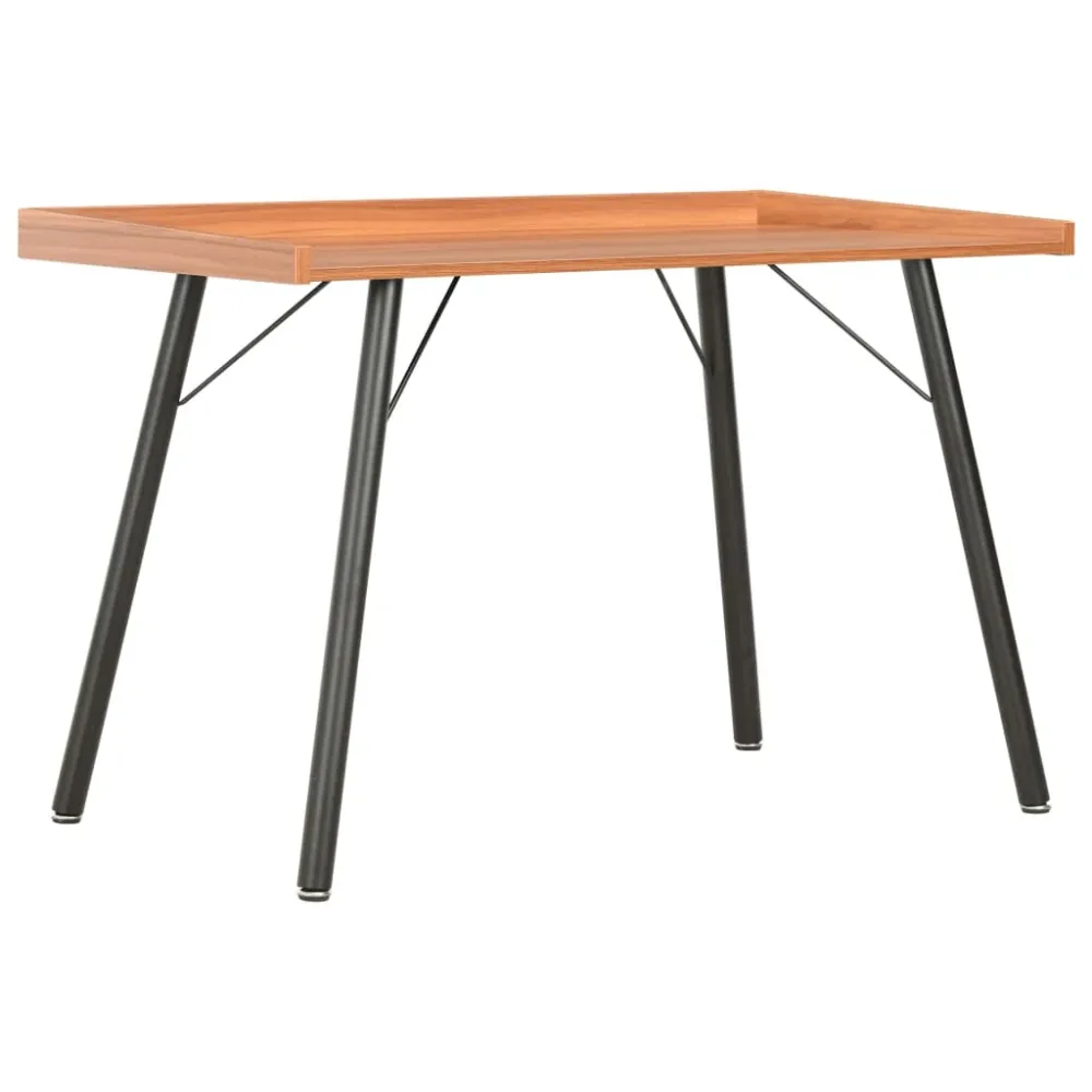 Bureau pour ordinateur Bureau table poste de travail meuble d'ordinateur informatique étude 90 x 50 x 79 cm brun 02_0023868