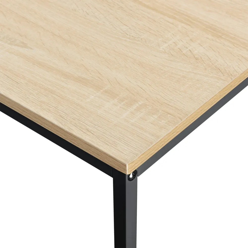 Bureau Professionnel Bureau poste de travail ordinateur table MDF 120 cm chamois et noir 03_0003511