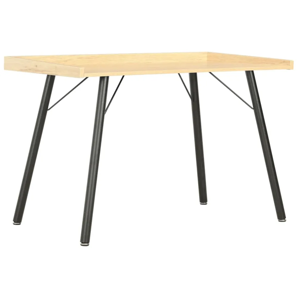 Bureau réglable en hauteur Bureau table poste de travail meuble d'ordinateur informatique étude chêne 90 x 50 x 79 cm noir...
