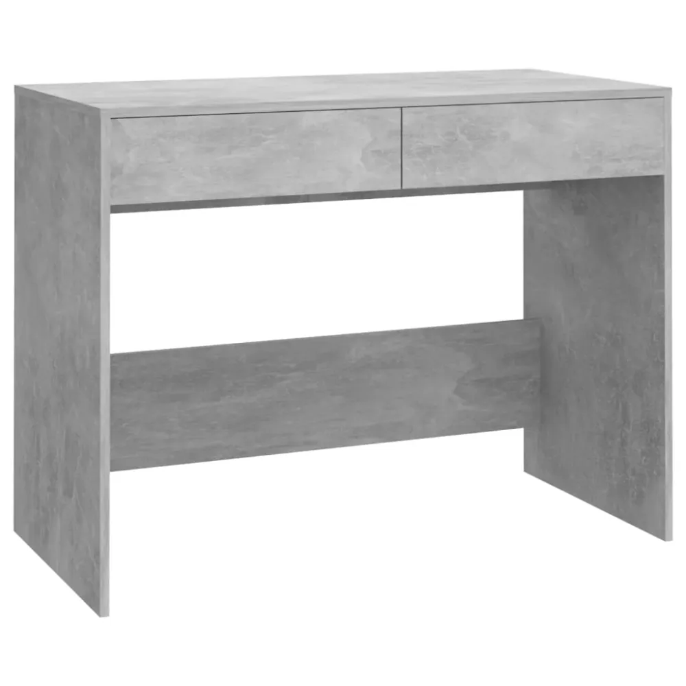 Bureau table poste de travail meuble d'ordinateur informatique étude 101 x 50 x 76,5 cm bois d'ingénierie gris 02_0023830...