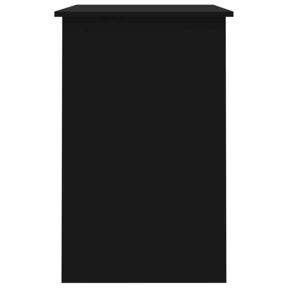Bureau table poste de travail meuble d'ordinateur informatique étude 100 x 50 x 76 cm bois d’ingénierie noir 02_0023889 av...