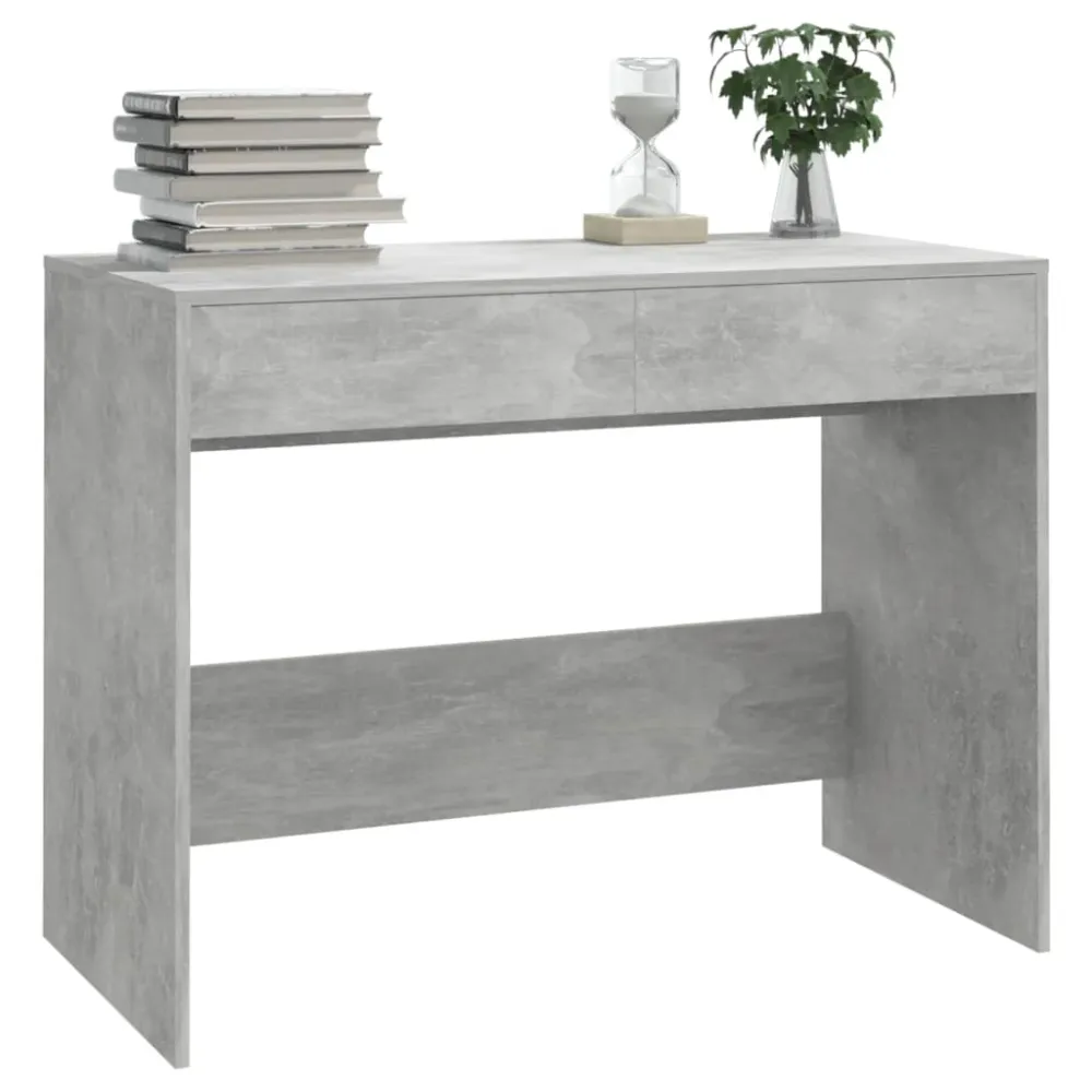 Bureau table poste de travail meuble d'ordinateur informatique étude 101 x 50 x 76,5 cm bois d'ingénierie gris 02_0023830...