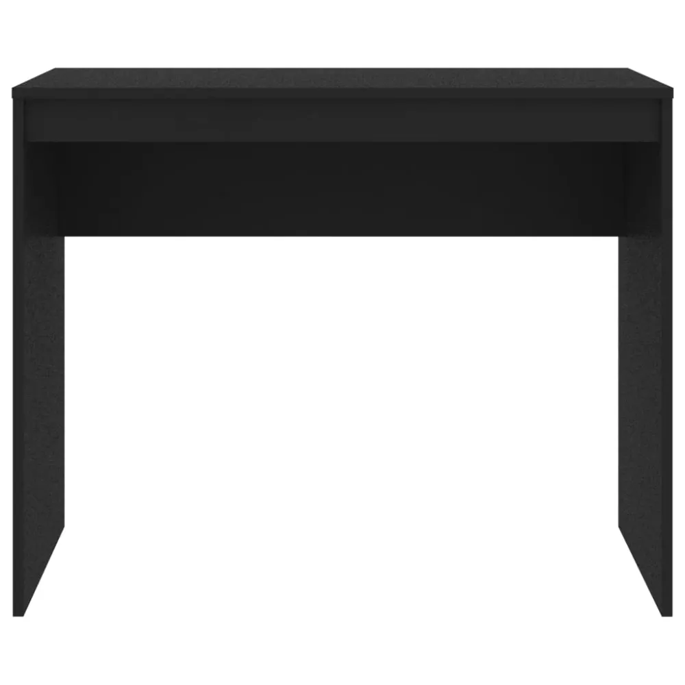 Bureau table poste de travail meuble d'ordinateur informatique étude 90 x 40 x 72 cm bois d'ingénierie noir 02_0023924 ave...
