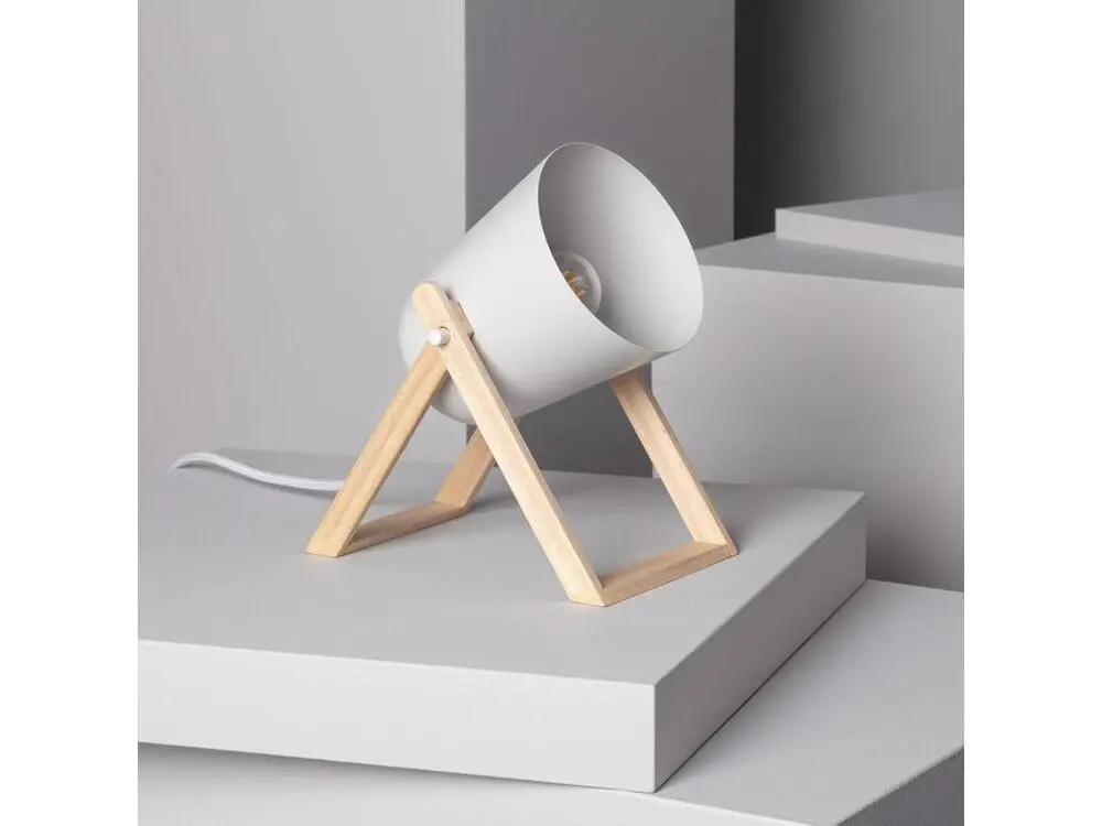 Iluzzia Lampe à Poser Métal Kiume ILUZZIA Blanc avec câble management