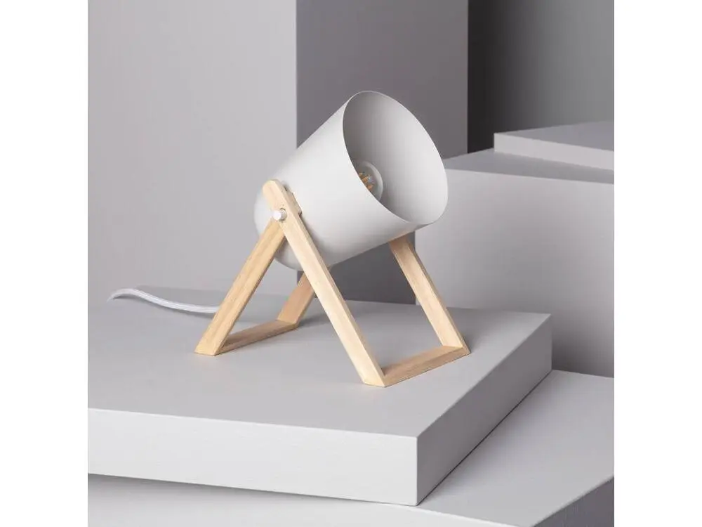 Iluzzia Lampe à Poser Métal Kiume ILUZZIA Blanc avec câble management