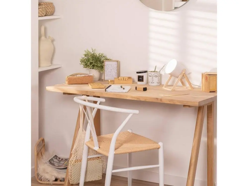 Iluzzia Lampe à Poser Métal Kiume ILUZZIA Blanc avec câble management