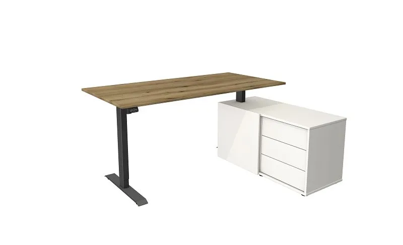 Kerkmann poste de travail achevé Move 1 anthracite blanc/chêne 10217055 acheter à bas prix